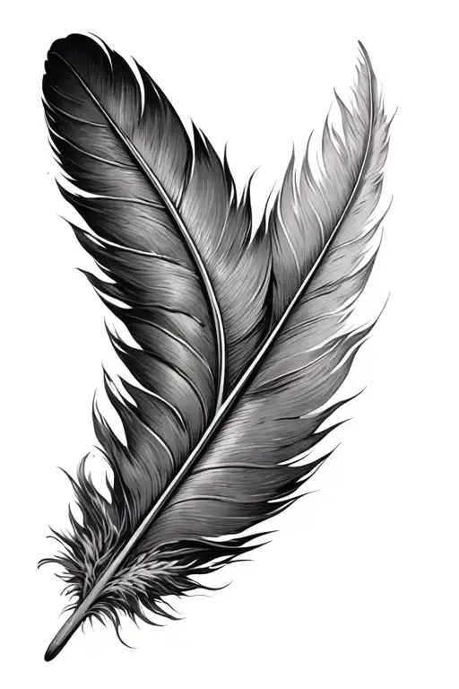 Feather Wrapper Around Upper Forearm