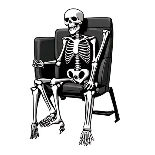 Skeleton In The Driver's Seat Back Side