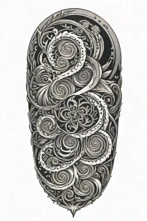 Light Swirls Going Around The Arm