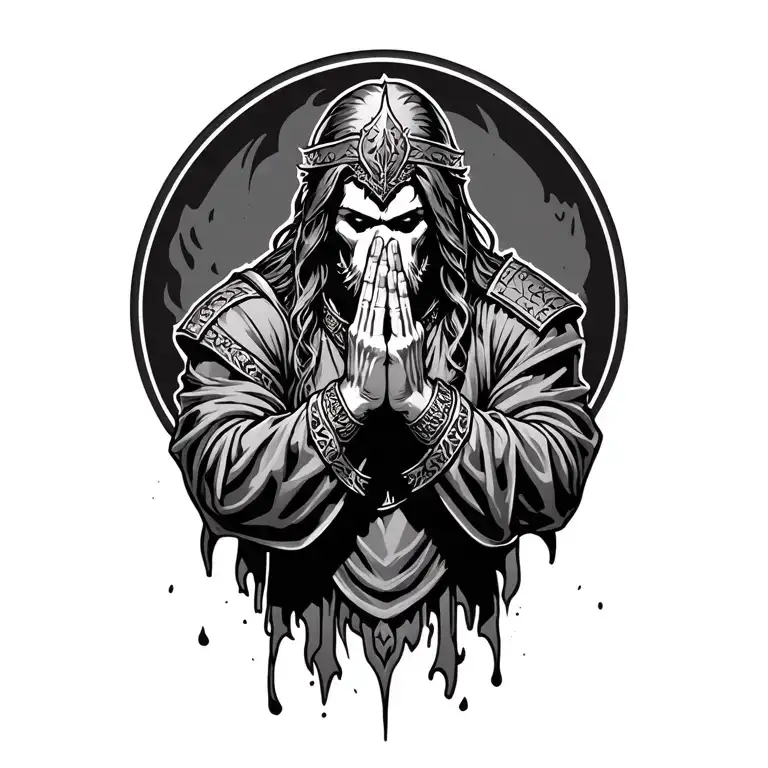 Praying Defeated Warrior