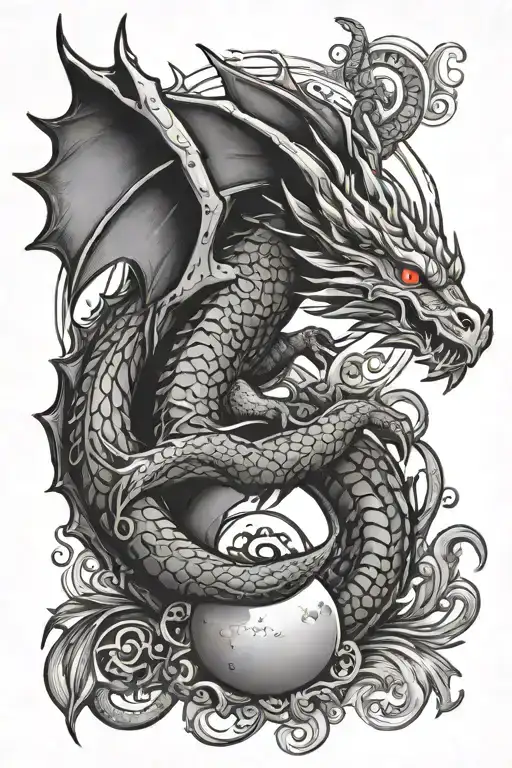 Small Dragon And Sun Moon