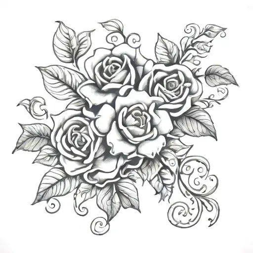 Yorkshire Rose Intertwined Vines