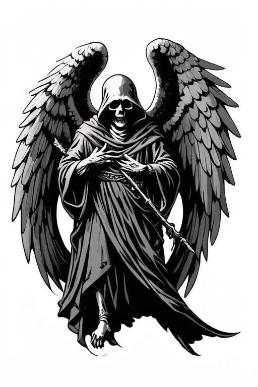 Grim Reaper With Angel Wings