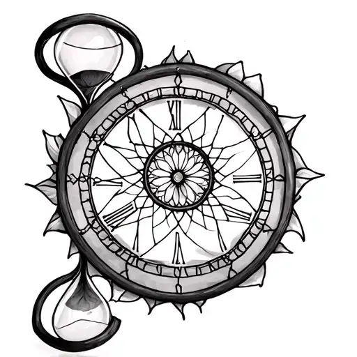 Hourglass Dream Catcher Clock