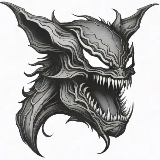 Marvels Venom Symbol From Spider Man And A Wolf Head