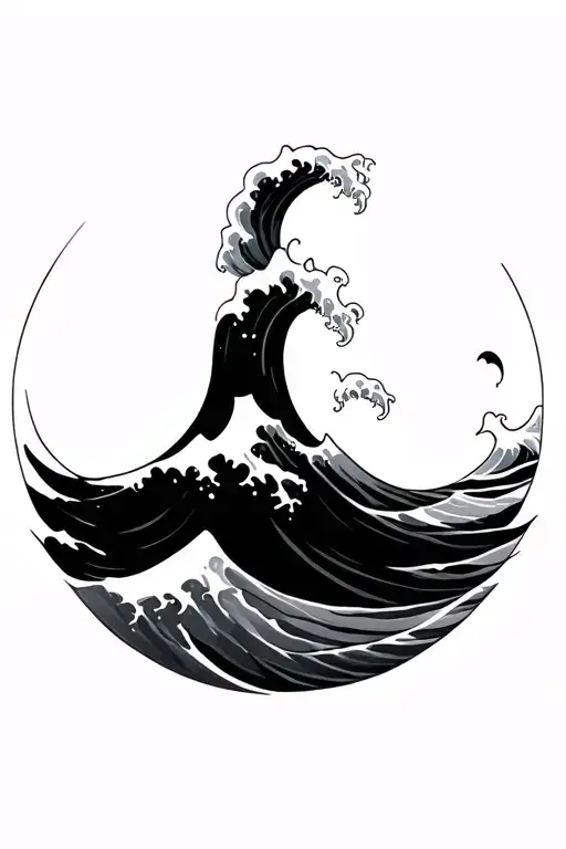 Wave Tattoo Design