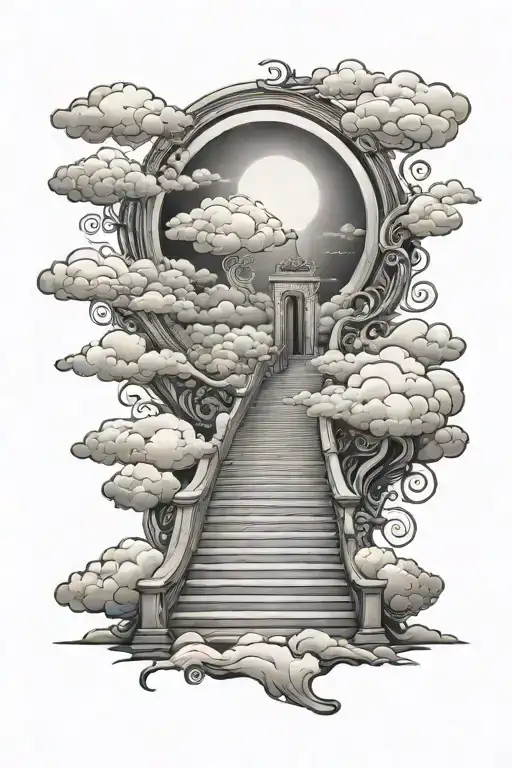 Stairway To Heaven With Clouds