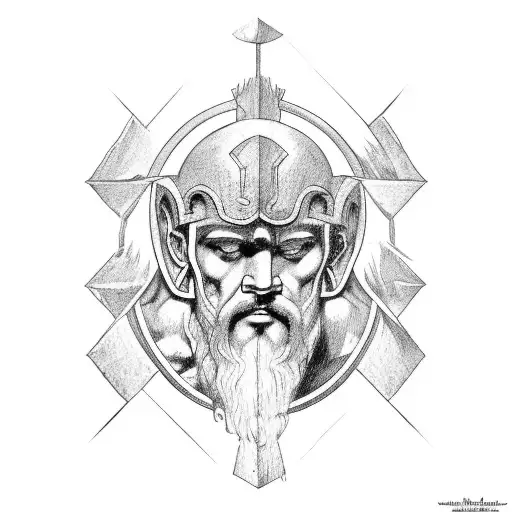 Greek Titan Atlas Holding The Earth On His Shoulderssleeve