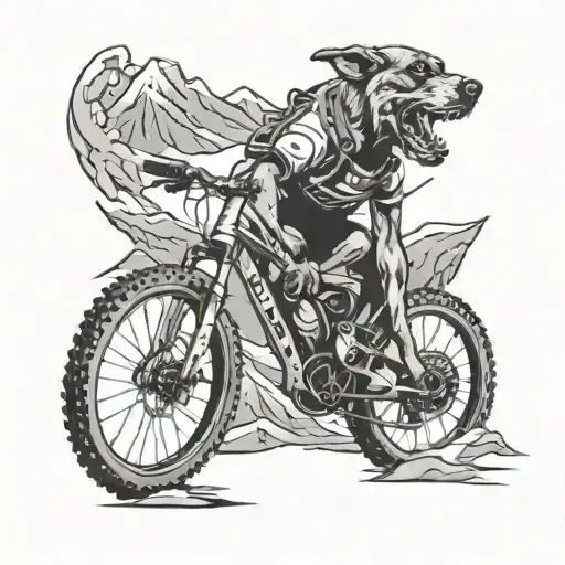 Dog Mountain Bike Mountain Racing