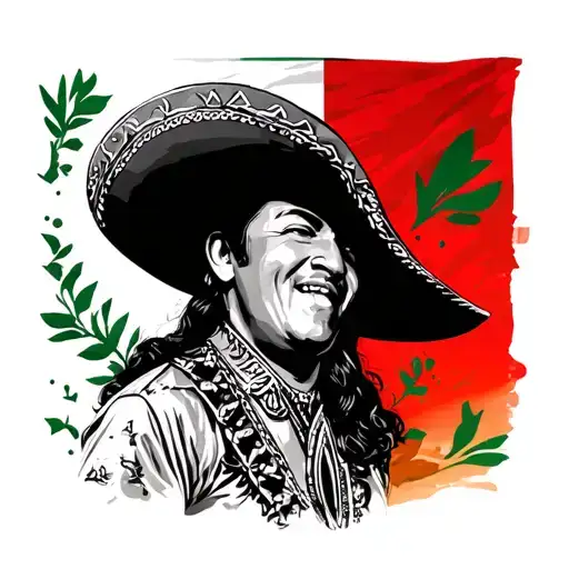 Chicano Mariachi Mexican Flag