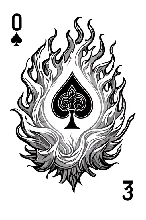 Flaming Unlucky 13 Cards