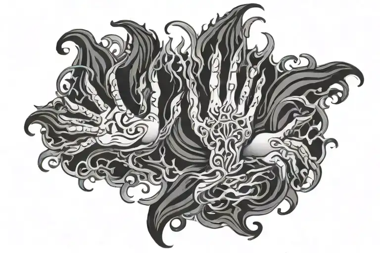 Black Flames With Souls Reaching Out