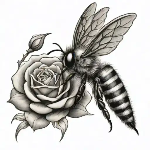 Bee And Rose