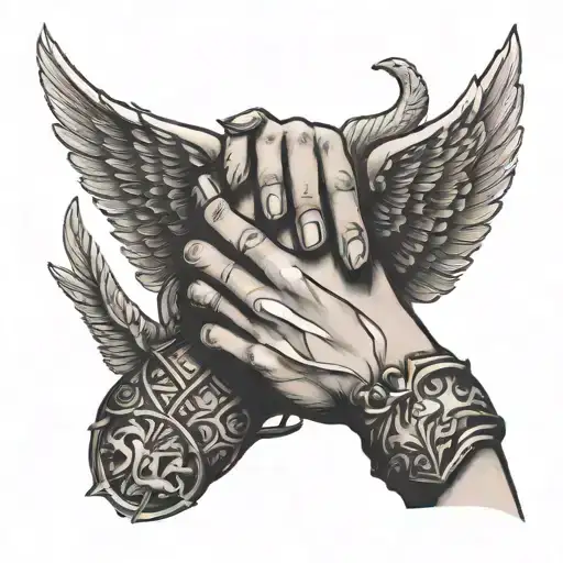 Hand With Valkyrie Symbols