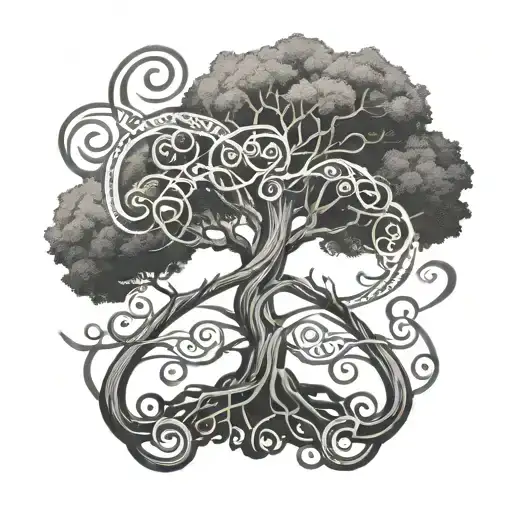 Tree Music Infinity Symbol Intertwined