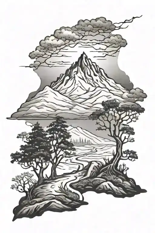 More Trees In Forest Path Leading To Mount Doom