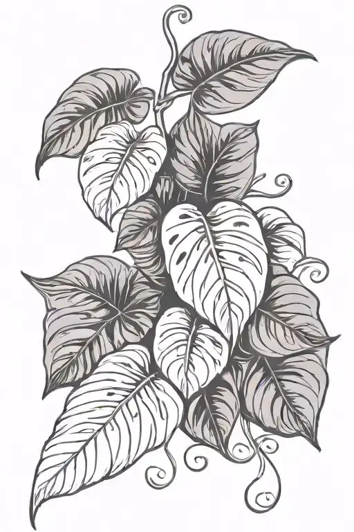 Pothos Leaves Vine Wrapping