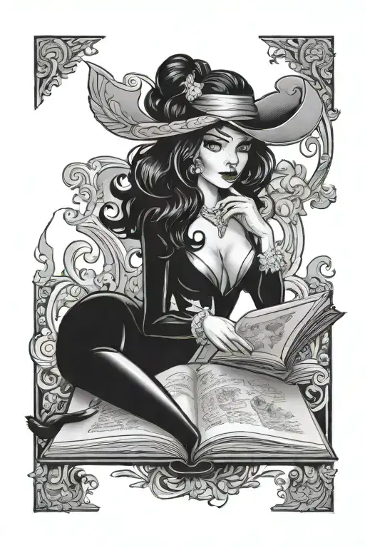 Sexy Vixen Reading A Book