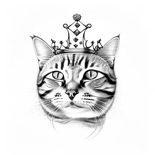 Tabby Cat With A Crown