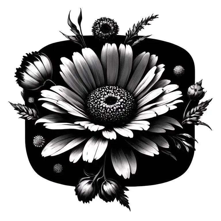 Cosmos Flower Surrounded By Other Stuff