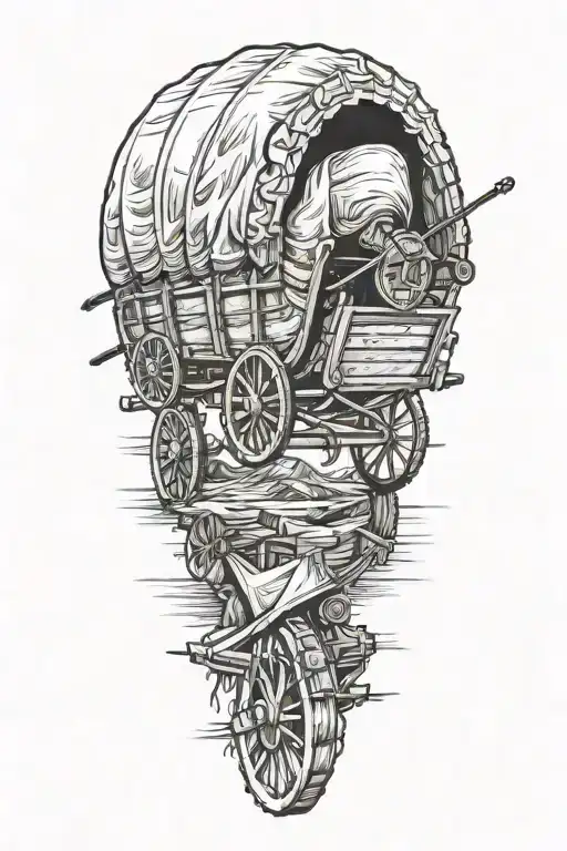 1700'S Covered Wagon