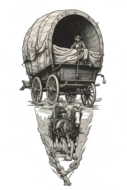 1700'S Covered Wagon