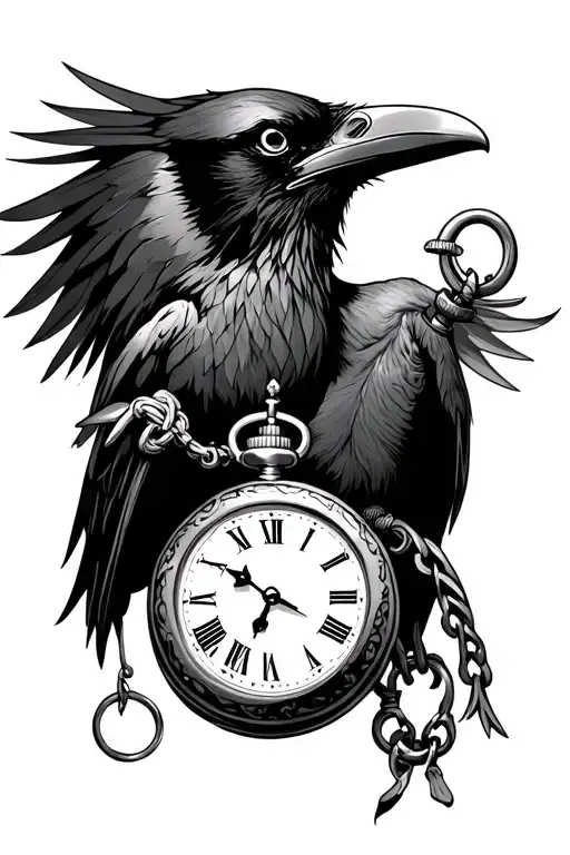 Raven Holding Pocketwatch