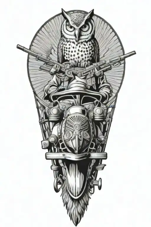 1700'S Covered Wagon Front View With Rifles And Cherokee Wizard Owl