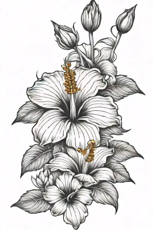 Hibiscus Flower Tulip Sunflower