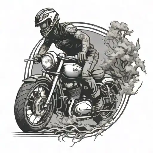 Die And Live Life Motorcycle Riding Tree Of Life