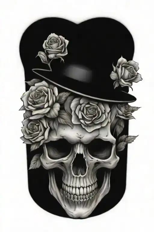 Skull And Flowers