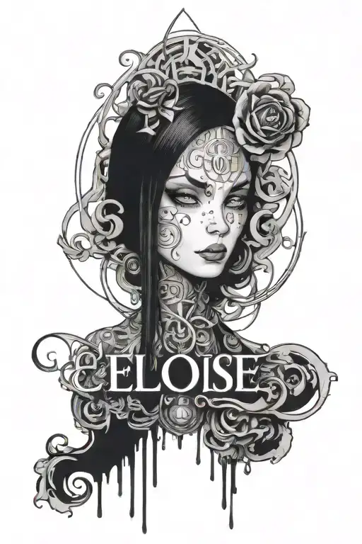The Word Eloise Surrounded By Cyber Sigilism