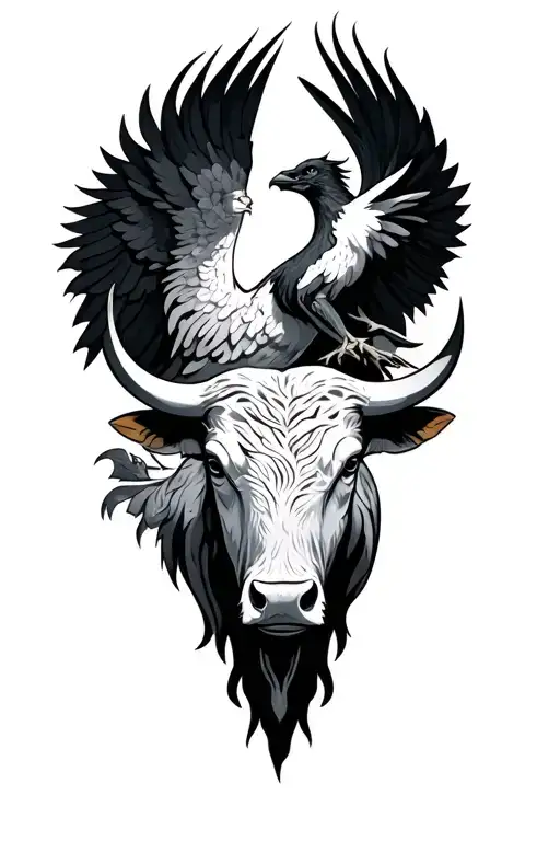 Showcase With Bull And Phoenix Rising