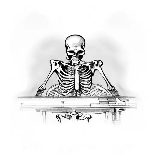 Skeleton Playing The Piano