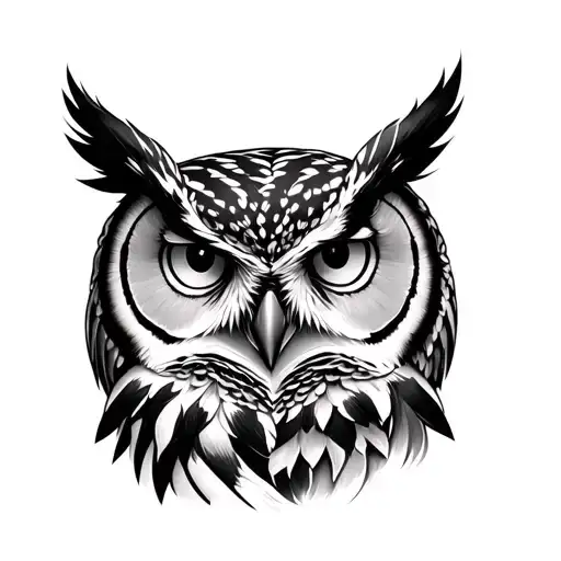 Realism Owl Half Face Shoulder