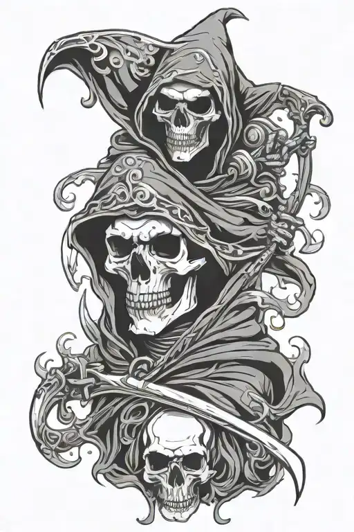 Skull And Grim Reaper