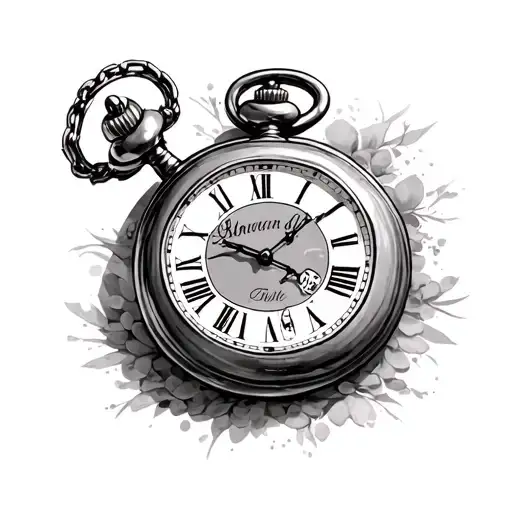 Pocket Watch With Childs Name And Date