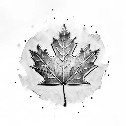 Water Color Maple Leaf