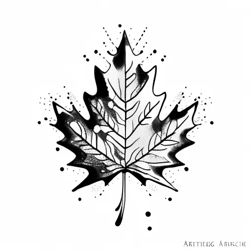 A Water Color Maple Leaf
