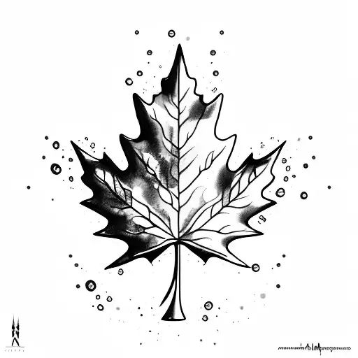A Water Color Maple Leaf