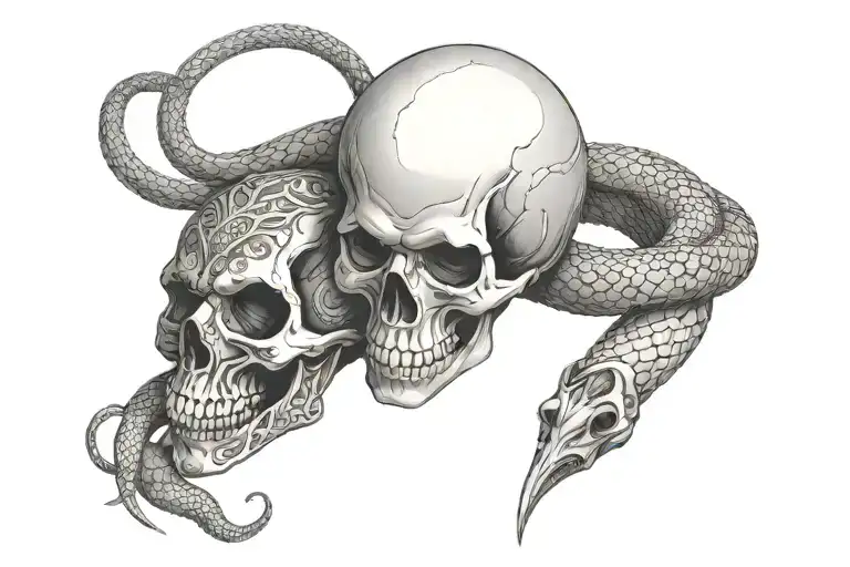 Skull And Snake