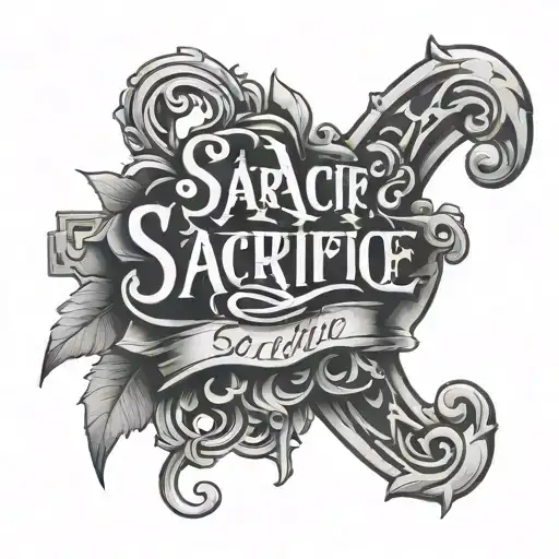 Sacrifice Lettering Style Likely Unreadable