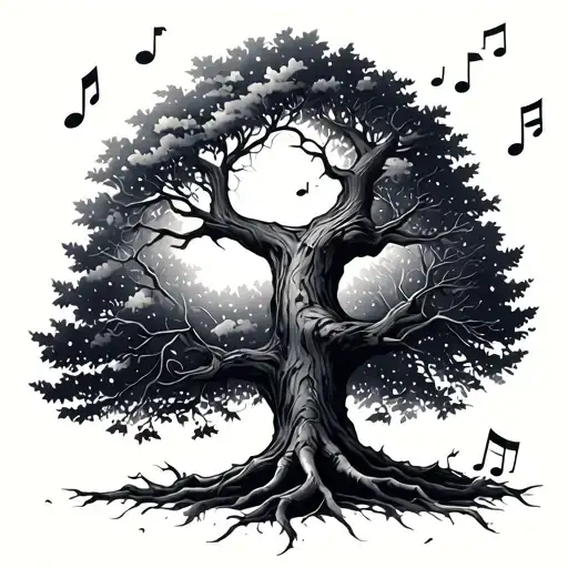 Life Tree With Musical Notes