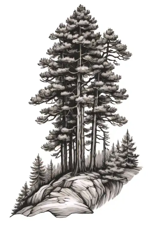 Ponderosa Pine Tree Forest