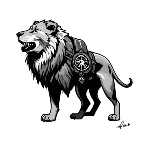 Dog Lion Compass Soldier