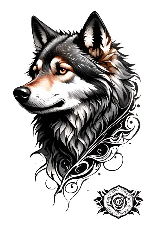 Mythology Realistically Detailed Wolf