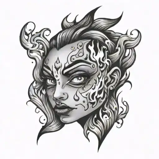 Sad Face With Fire And Heart Eyes