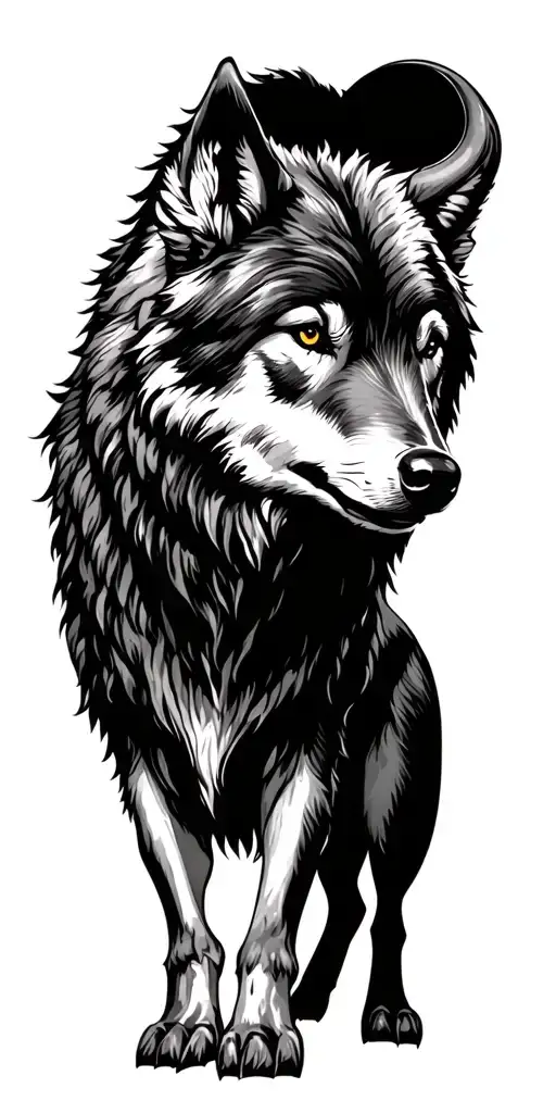 Wolf With Buffalo O Negative Life