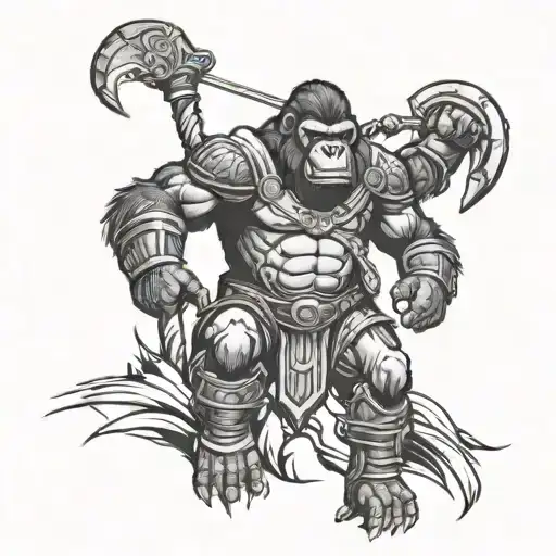 Gorilla In Gladiator Armor