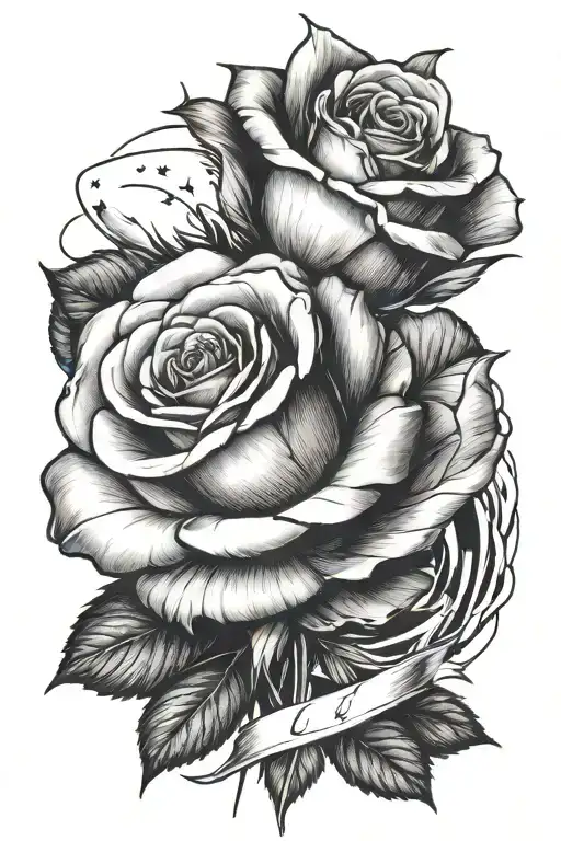 Rose And Flag Inside